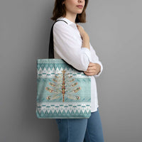 Dragonfly Christmas Tote Bag Frosty Minty Xmas Tree - Wonder Print Shop