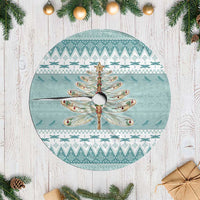 Dragonfly Christmas Tree Skirt Frosty Minty Xmas Tree - Wonder Print Shop