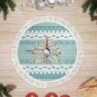 Dragonfly Christmas Tree Skirt Frosty Minty Xmas Tree - Wonder Print Shop