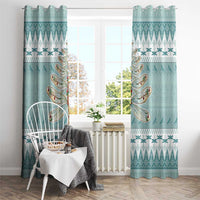 Dragonfly Christmas Window Curtain Frosty Minty Xmas Tree - Wonder Print Shop