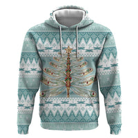 Dragonfly Christmas Zip Hoodie Frosty Minty Xmas Tree - Wonder Print Shop