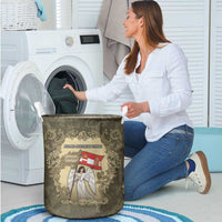 Austria-Hungary Laundry Basket Angel Holding A Flag Vintage Style - Wonder Print Shop