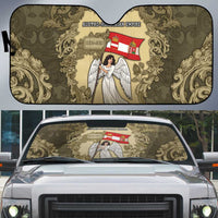 Austria-Hungary Auto Sun Shade Angel Holding A Flag Vintage Style - Wonder Print Shop