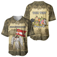 Personalized Austria-Hungary Baseball Jersey Angel Holding A Flag Vintage Style - Wonder Print Shop