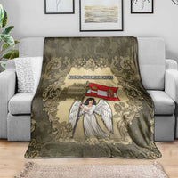 Austria-Hungary Blanket Angel Holding A Flag Vintage Style - Wonder Print Shop