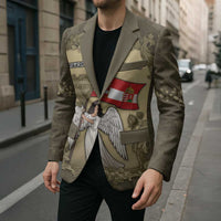 Personalized Austria-Hungary Blazer Angel Holding A Flag Vintage Style - Wonder Print Shop