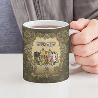 Personalized Austria-Hungary Ceramic Mug Angel Holding A Flag Vintage Style - Wonder Print Shop