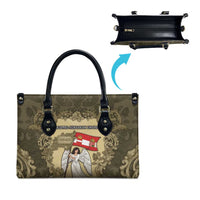 Austria-Hungary Leather Bag Angel Holding A Flag Vintage Style - Wonder Print Shop