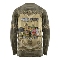 Personalized Austria-Hungary Long Sleeve Shirt Angel Holding A Flag Vintage Style - Wonder Print Shop