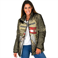Personalized Austria-Hungary Padded Jacket Angel Holding A Flag Vintage Style - Wonder Print Shop