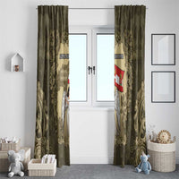 Austria-Hungary Window Curtain Angel Holding A Flag Vintage Style - Wonder Print Shop