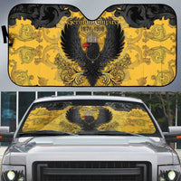 German Empire Auto Sun Shade Imperial Black Eagle With Baroque Patterns - Wonder Print Shop