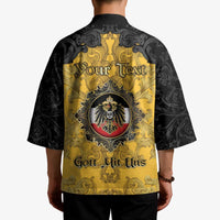 Personalized German Empire Kimono Imperial Black Eagle With Baroque Patterns - Wonder Print Shop