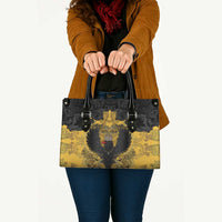 German Empire Leather Bag Imperial Black Eagle With Baroque Patterns - Wonder Print Shop