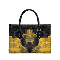 German Empire Leather Bag Imperial Black Eagle With Baroque Patterns - Wonder Print Shop