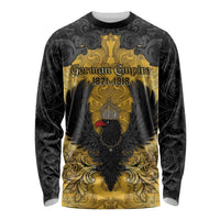 Personalized German Empire Long Sleeve Shirt Imperial Black Eagle With Baroque Patterns - Wonder Print Shop