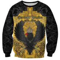 Personalized German Empire Sweatshirt Imperial Black Eagle With Baroque Patterns - Wonder Print Shop