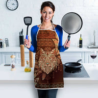 Wolf Native American Apron Tribal Geometric Earth Tone