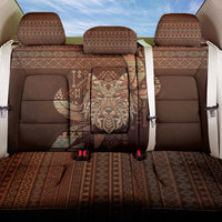Wolf Native American Back Car Seat Cover Tribal Geometric Earth Tone