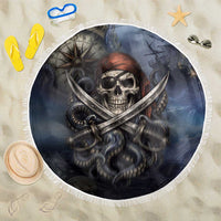Pirates Skull Beach Blanket Kraken Sea Monster Tentacles Deep Legend