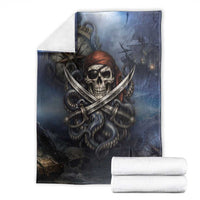 Pirates Skull Blanket Kraken Sea Monster Tentacles Deep Legend