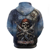 Pirates Skull Hoodie Kraken Sea Monster Tentacles Deep Legend