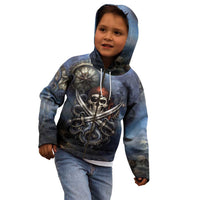 Pirates Skull Kid Hoodie Kraken Sea Monster Tentacles Deep Legend