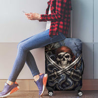 Pirates Skull Luggage Cover Kraken Sea Monster Tentacles Deep Legend