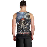 Pirates Skull Men Tank Top Kraken Sea Monster Tentacles Deep Legend