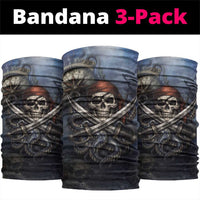 Pirates Skull Neck Gaiter Kraken Sea Monster Tentacles Deep Legend