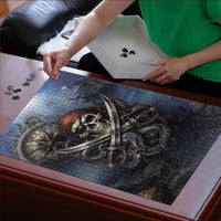 Pirates Skull Puzzle Kraken Sea Monster Tentacles Deep Legend