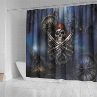 Pirates Skull Shower Curtain Kraken Sea Monster Tentacles Deep Legend