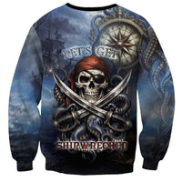 Pirates Skull Sweatshirt Kraken Sea Monster Tentacles Deep Legend