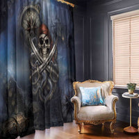 Pirates Skull Window Curtain Kraken Sea Monster Tentacles Deep Legend