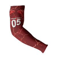 Custom Tunisia Football Arm Sleeves Eagle Cracked Texture Athletic