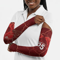 Custom Tunisia Football Arm Sleeves Eagle Cracked Texture Athletic