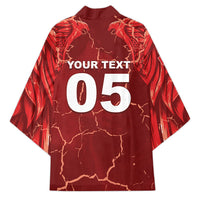 Custom Tunisia Football Kimono Eagle Cracked Texture Athletic