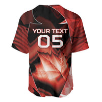 Custom Canada Football Baseball Jersey Visual Line Abstract Maple Leaf