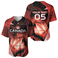 Custom Canada Football Baseball Jersey Visual Line Abstract Maple Leaf