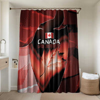 Canada Football Bathroom Set Visual Line Abstract Maple Leaf