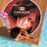 Canada Football Beach Blanket Visual Line Abstract Maple Leaf