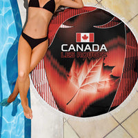 Canada Football Beach Blanket Visual Line Abstract Maple Leaf