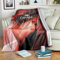 Canada Football Blanket Visual Line Abstract Maple Leaf