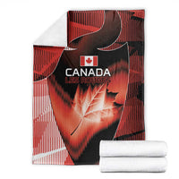 Canada Football Blanket Visual Line Abstract Maple Leaf