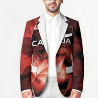 Custom Canada Football Blazer Visual Line Abstract Maple Leaf