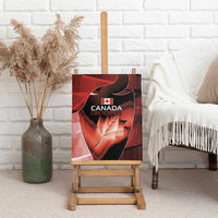 Canada Football Canvas Wall Art Visual Line Abstract Maple Leaf