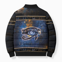 Egypt Eye Of Ra Bomber Puffer Jacket Galaxy Zodiac Universe
