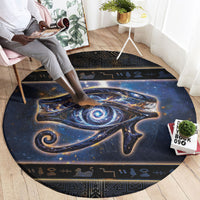 Egypt Eye Of Ra Round Carpet Galaxy Zodiac Universe