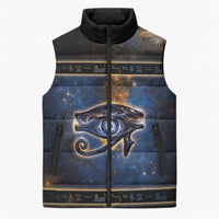 Egypt Eye Of Ra Sleeveless Puffer Jacket Galaxy Zodiac Universe