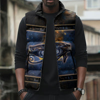 Egypt Eye Of Ra Sleeveless Puffer Jacket Galaxy Zodiac Universe